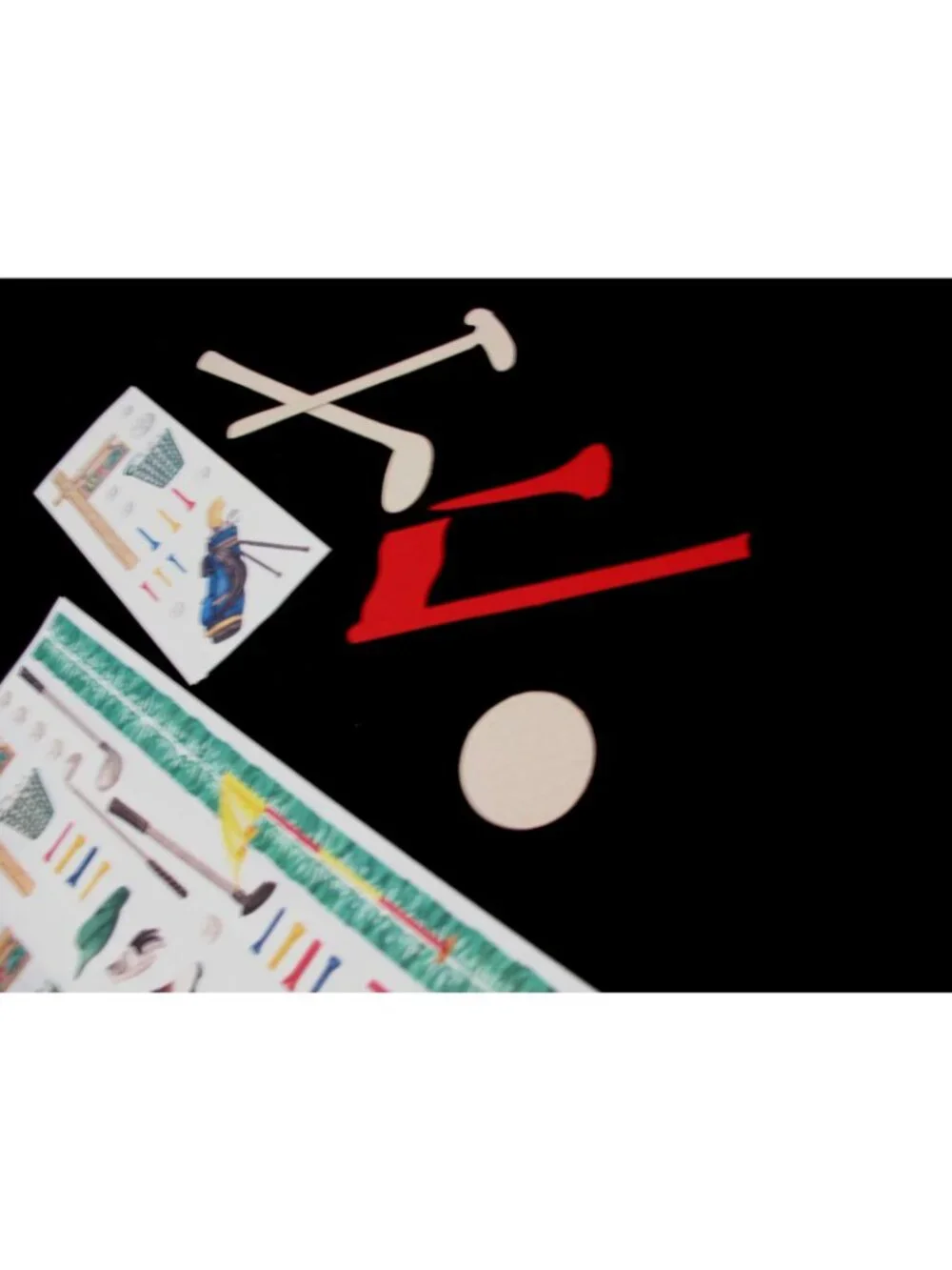 CREATIVE MEMORIES Gr Lengths Golf, 10 strips plus studio stickers and golf cart